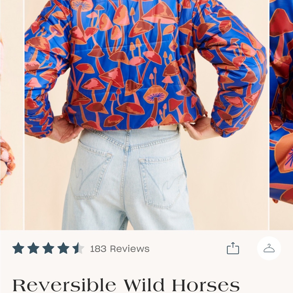 FARM Rio reversible Patterned Puffer Jacket - Picture 3 of 7